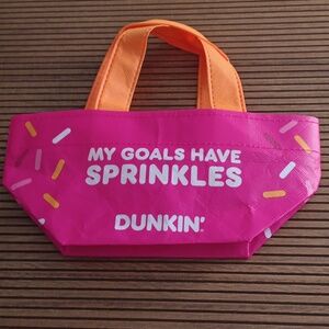 2026 Dunkin' Pink & Orange “My Goals Have Sprinkles” Tote Bag